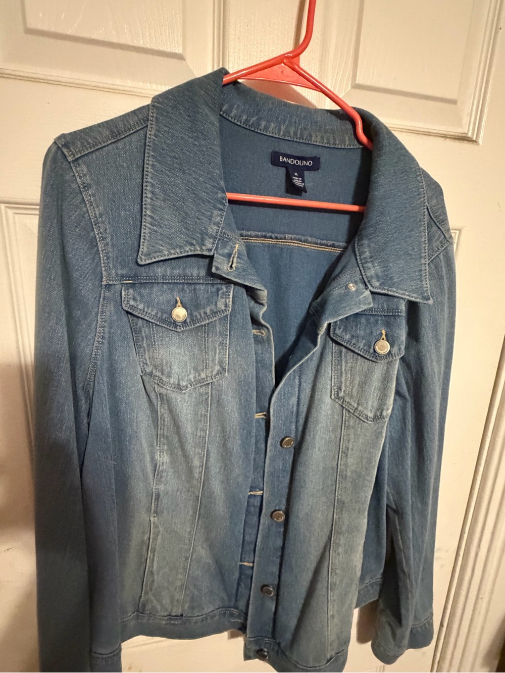 Bandolino Women's Medium Blue Denim Button-Front Jacket